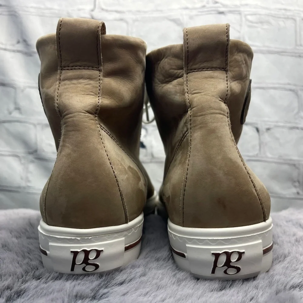 𝅺NEW Paul Green Kara Alpaca Fango Nubuck High Top Sneakers Size 11.5